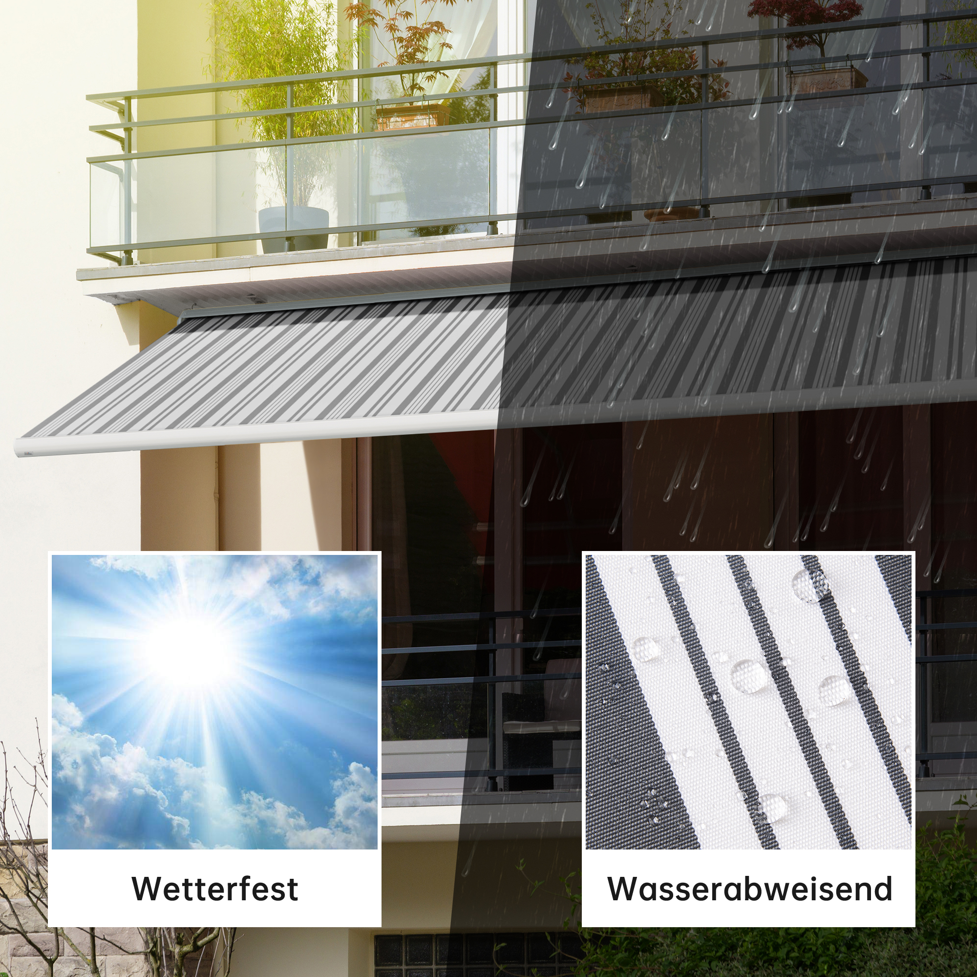 slider_image_019290606c197e58a83d32bc9c3a6678 Kassettenmarkise Curve 2000 an einem Balkon, wetterfest und wasserabweisend