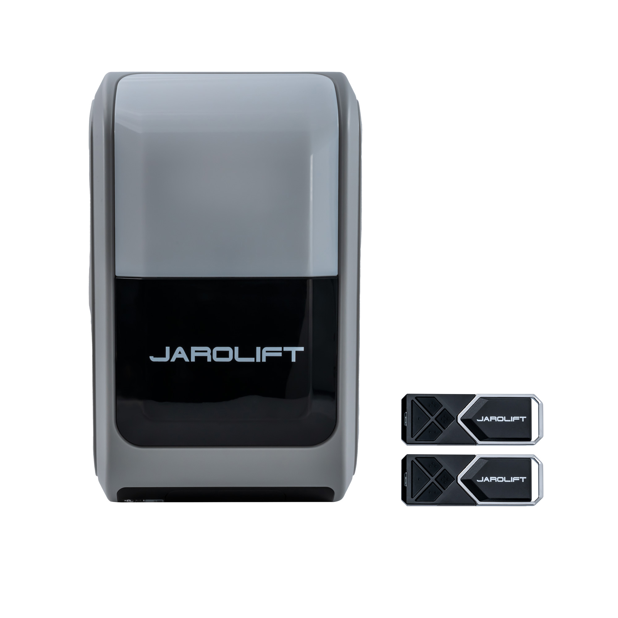 Garagentorantrieb mit zwei Fernbedienungen, Produktname Jarolift