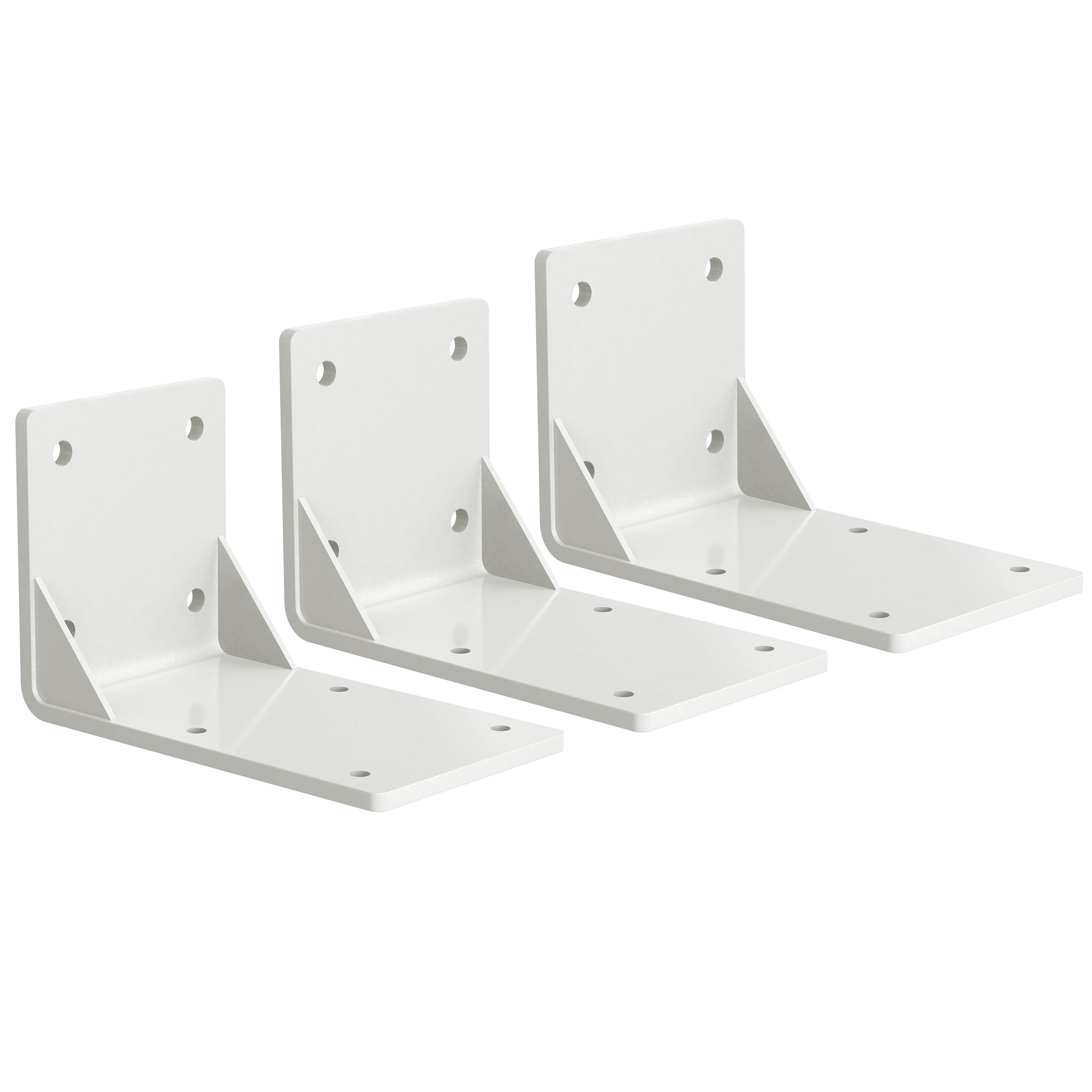 2er-Set Deckenhalterungen für Kassettenmarkise Curve 2000, L-förmige Metallkonstruktion