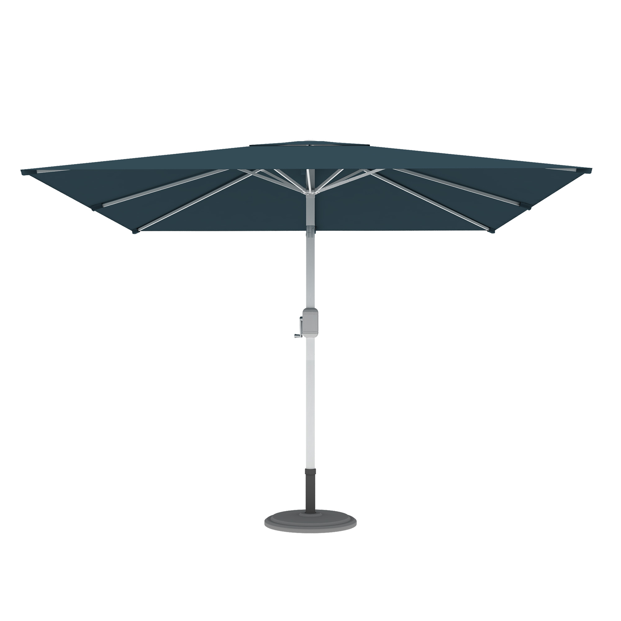 slider_image_234f8f2aef484ee8915349e4b5d082f4 Moderner Sonnenschirm mit zentralem Mast und Kurbelmechanismus
