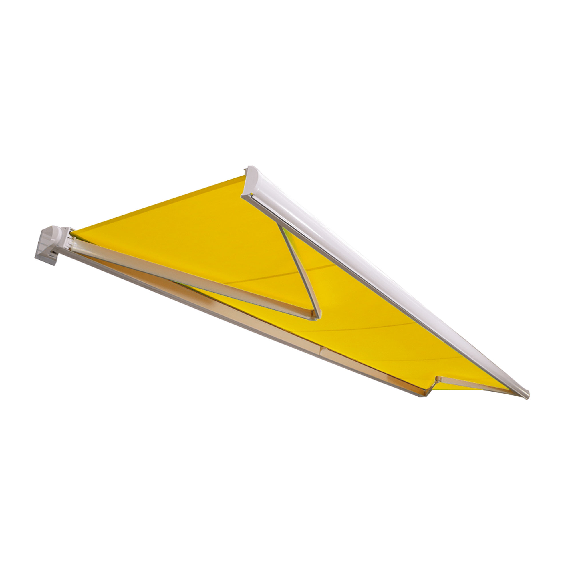 Vollkassettenmarkise mit einziehbarem Tuch und Gelenkarmen für Sonnenschutz