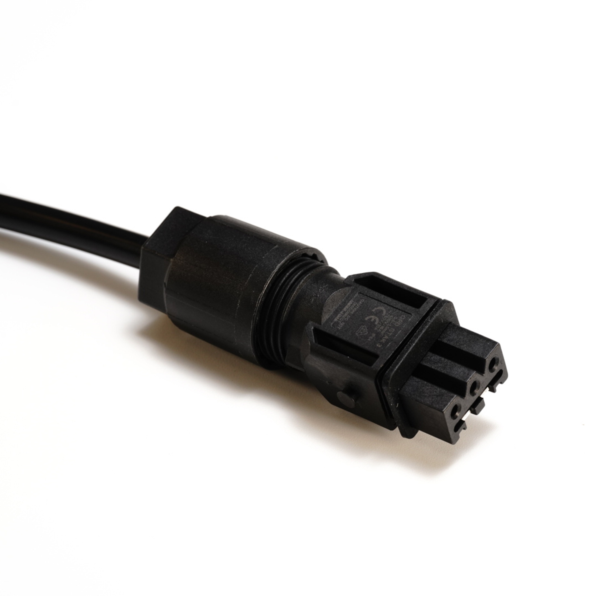 Steckverbinder QPD STAK 3 für Hirschmann Kupplung, zylindrische Form mit Kabelanschluss