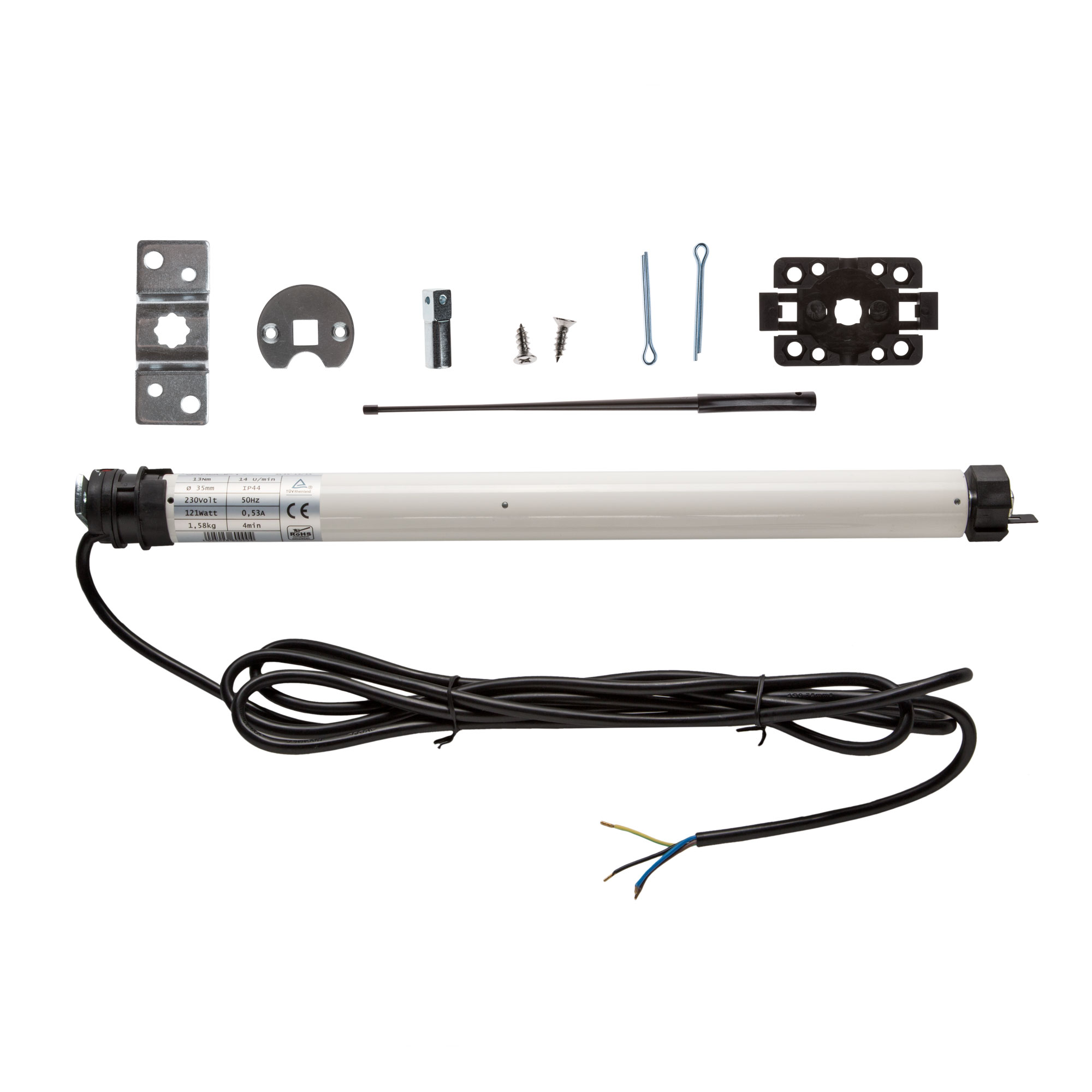 slider_image_019276284d237b579bc858429c82903e Rollladenmotor mit Zubehörteilen und Kabel für Montage und Anschluss