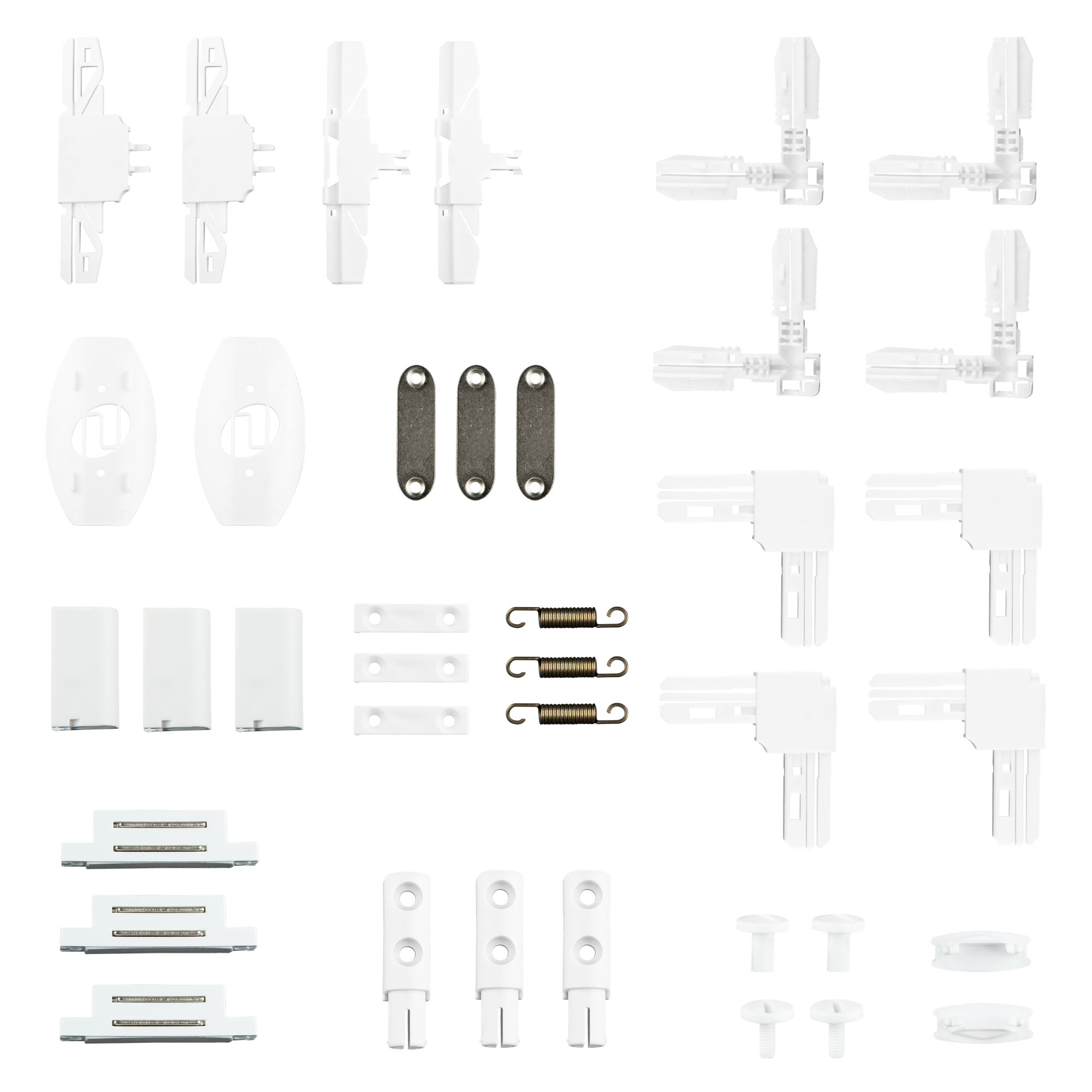 Ersatzteil-Set für Drehrahmen Fliegengittertür mit verschiedenen Befestigungselementen