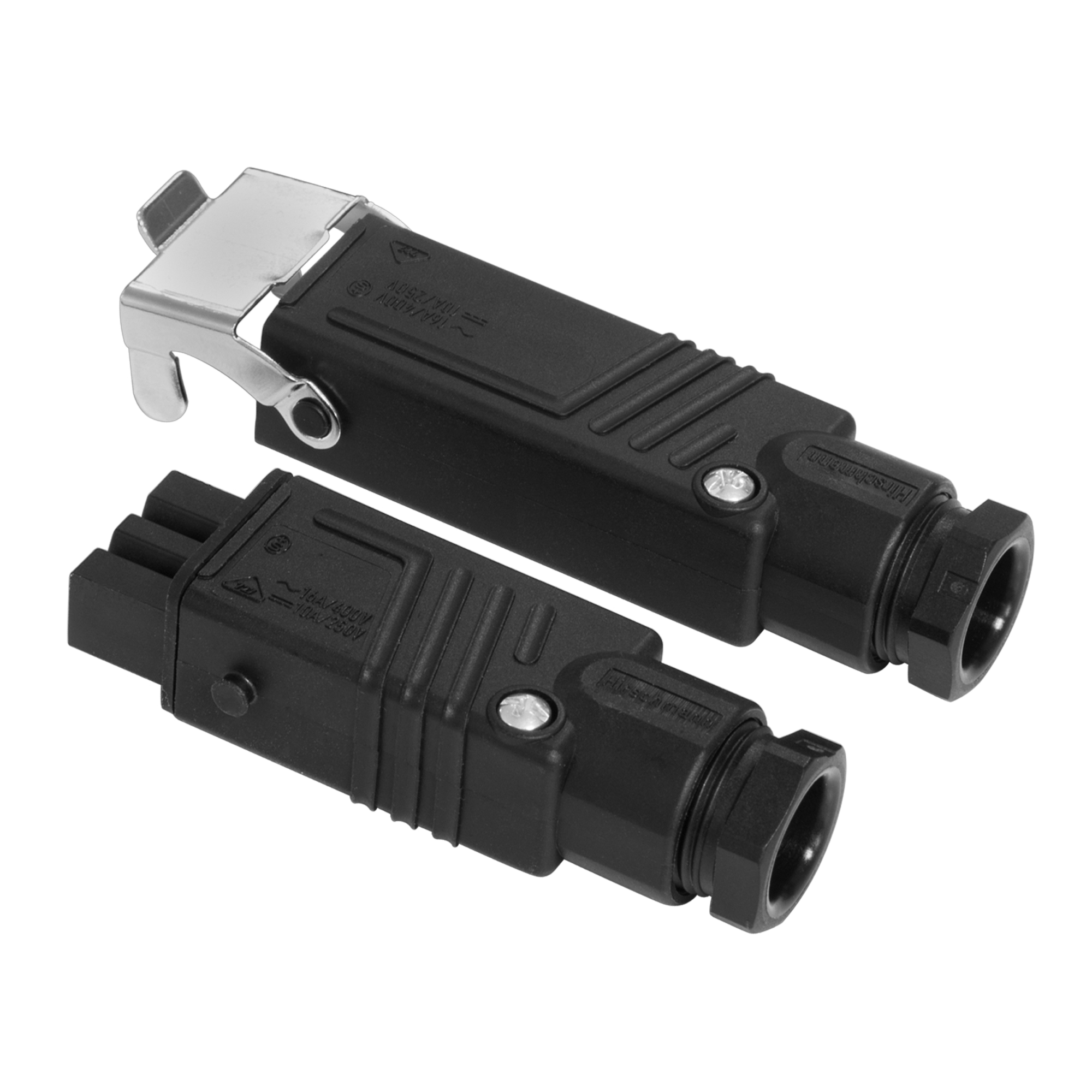 slider_image_117b9076295b45678bfb6346de603c67 Stecker-Set mit Kupplung und Stecker, inklusive Sicherungsbügel, für elektrische Verbindungen