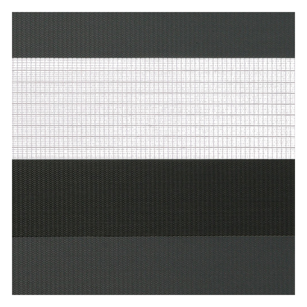 Stoffmuster für Doppelrollo nach Maß | B462 grau-schwarz / lichtdurchlässig / Dualis