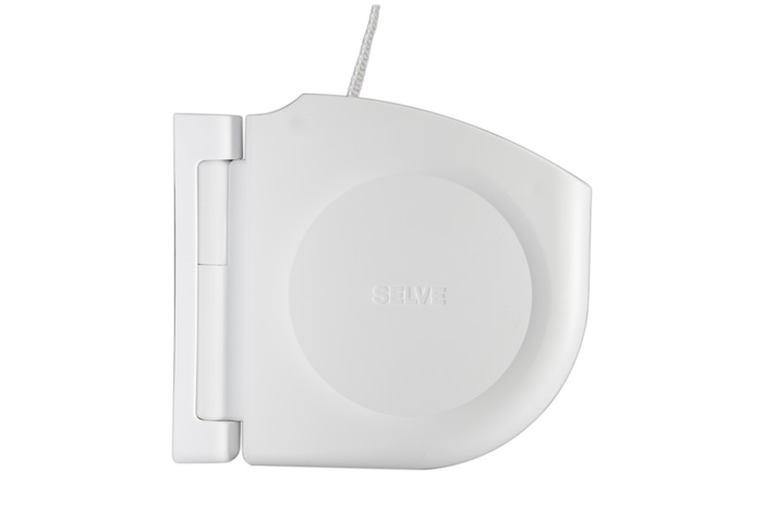 Design Gurtwickler Aufputz mit Scharniersystem | weiß / inkl. 5 m Gurt