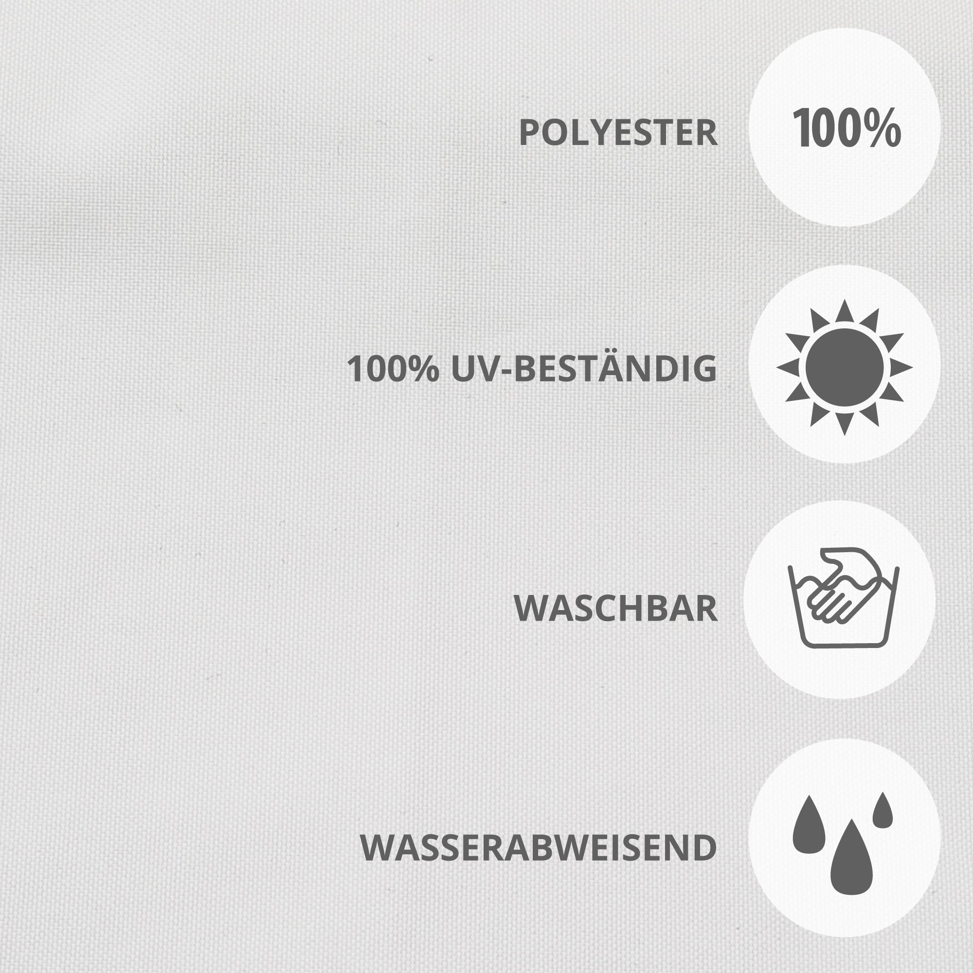 Balkonbespannung aus Polyester, UV-beständig, waschbar, wasserabweisend