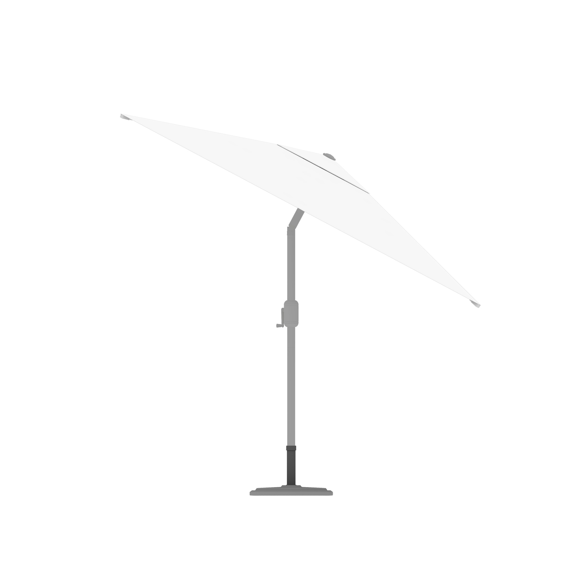 Freistehender Sonnenschirm mit verstellbarem Gestell und rundem Schirm