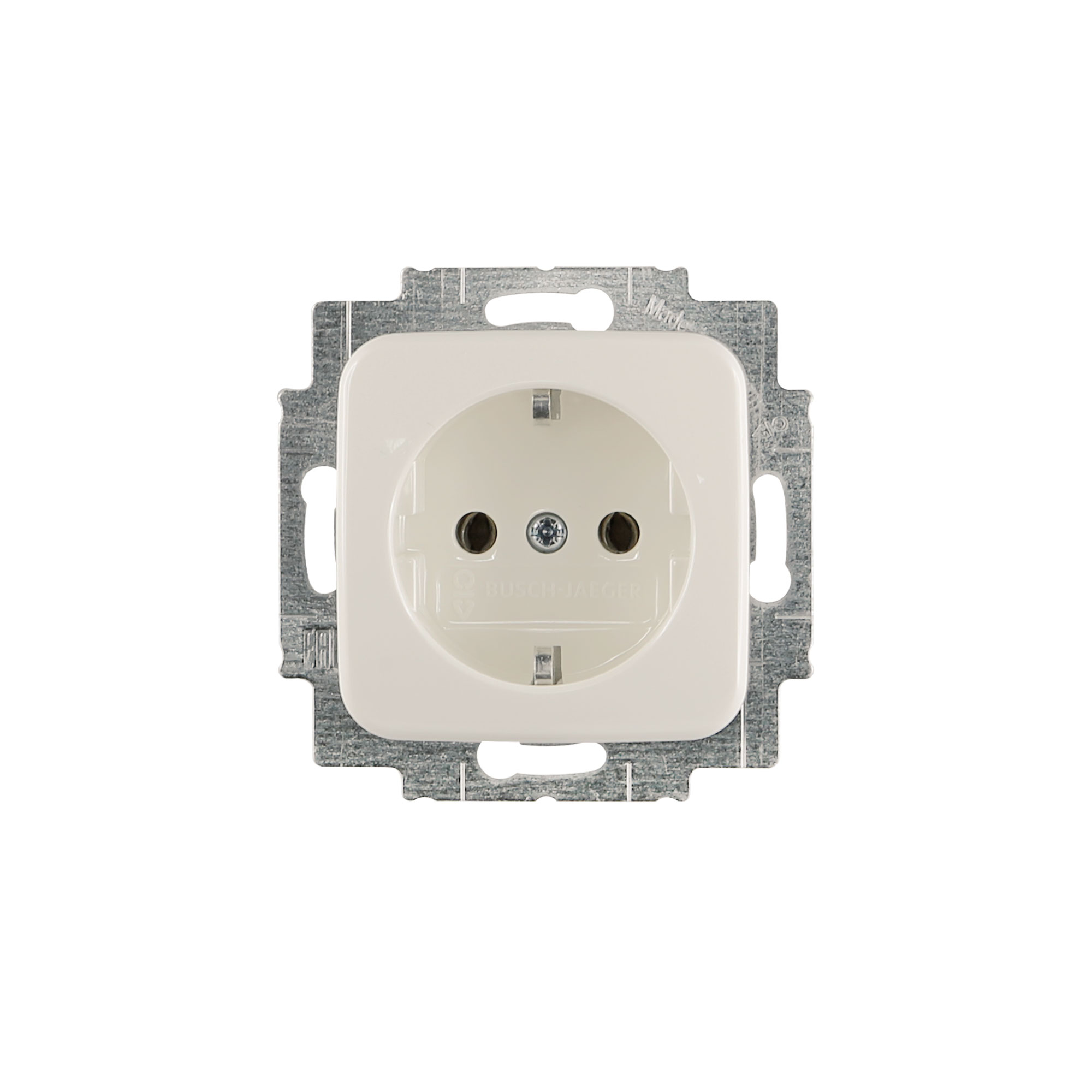 Steckdose Duro 2000 SI mit zwei Steckplätzen und Befestigungsrahmen