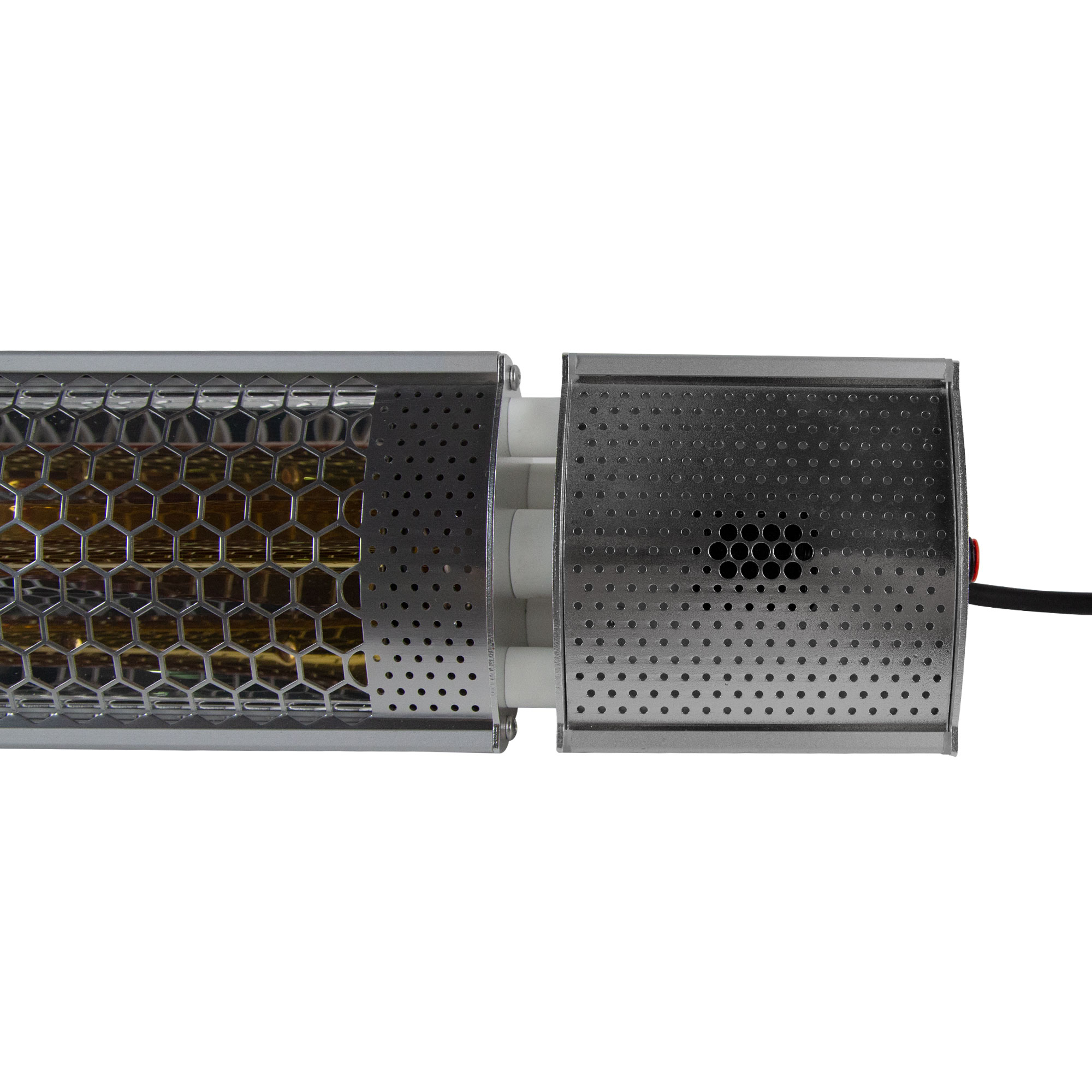 slider_image_018fe2a4f70b7e96b7d74a8eb9b2ea3d Halogen-Infrarotstrahler mit Wabenstruktur und perforiertem Gehäuse, 2000 Watt Leistung