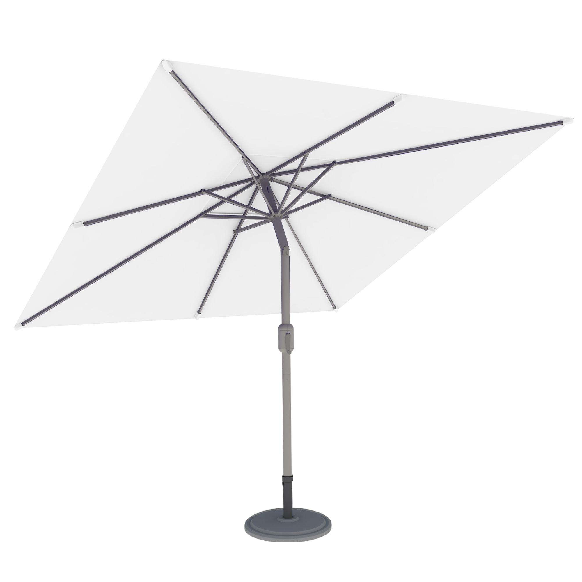 slider_image_13b74a5ca5d04c52ad9e3d7c1244e167 Quadratischer Sonnenschirm mit stabilem Standfuß und verstellbarem Gestell