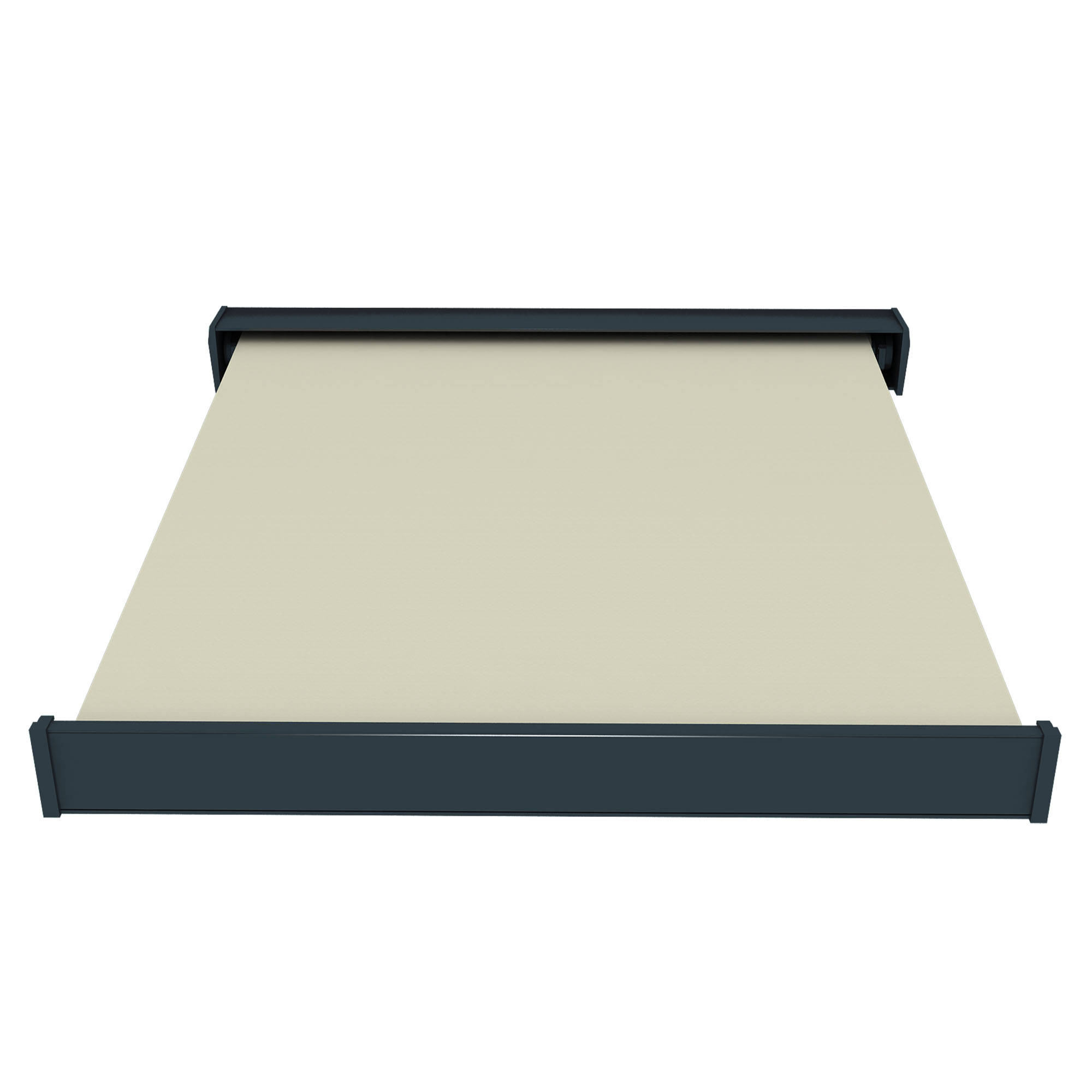 slider_image_01958031d7c371ed89d8c6e2aaa81c46 Kassettenmarkise Line mit geschlossenem Gehäuse und ausgerolltem Tuch für Sonnenschutz