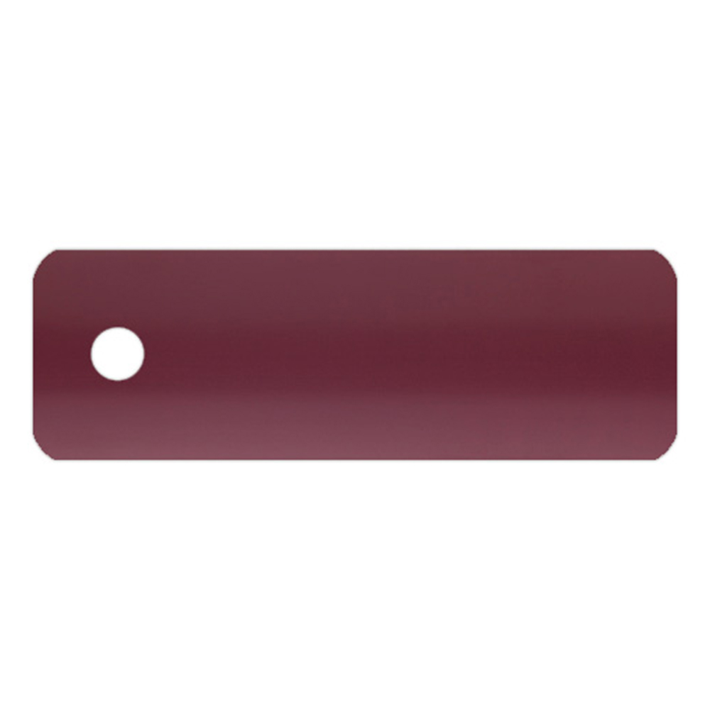 Lamellen-Muster für Aluminium-Jalousie nach Maß | 25 mm / 187 rot / matt Muster für Aluminium-Jalousie mit Loch zur Befestigung