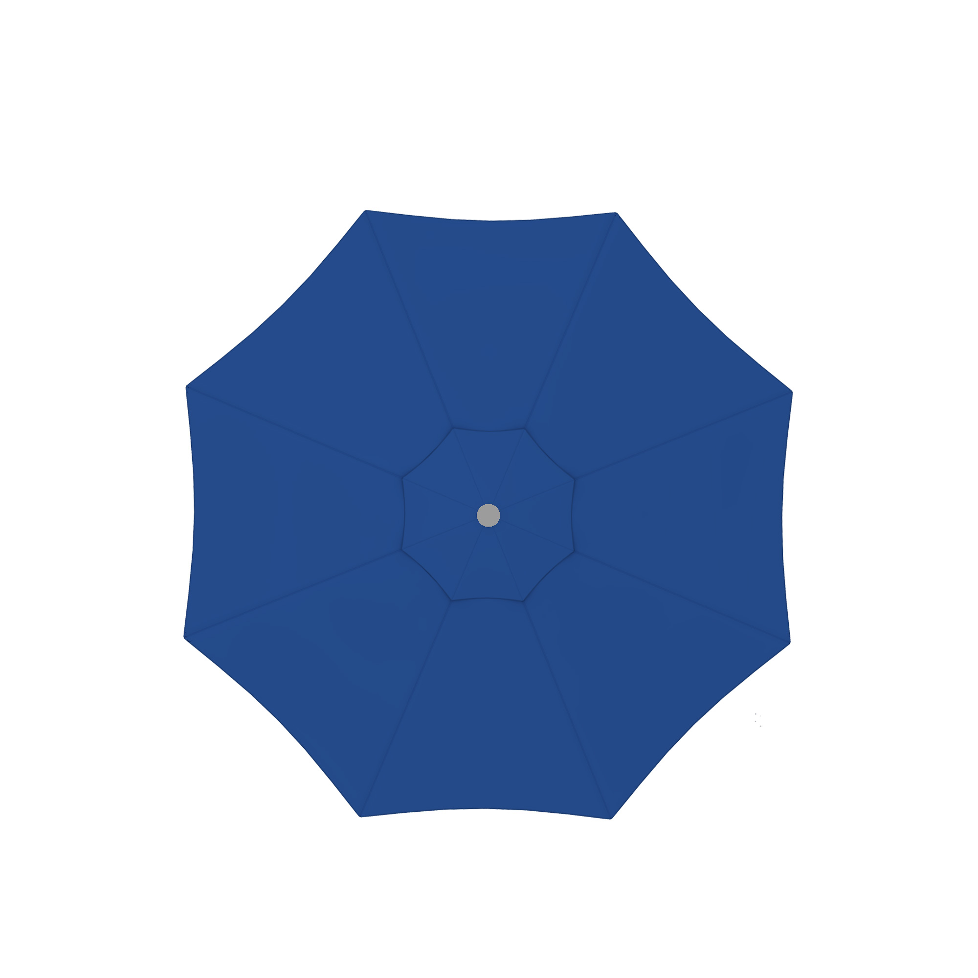 Quadratischer Sonnenschirm von oben, symmetrisches Design mit zentralem Punkt