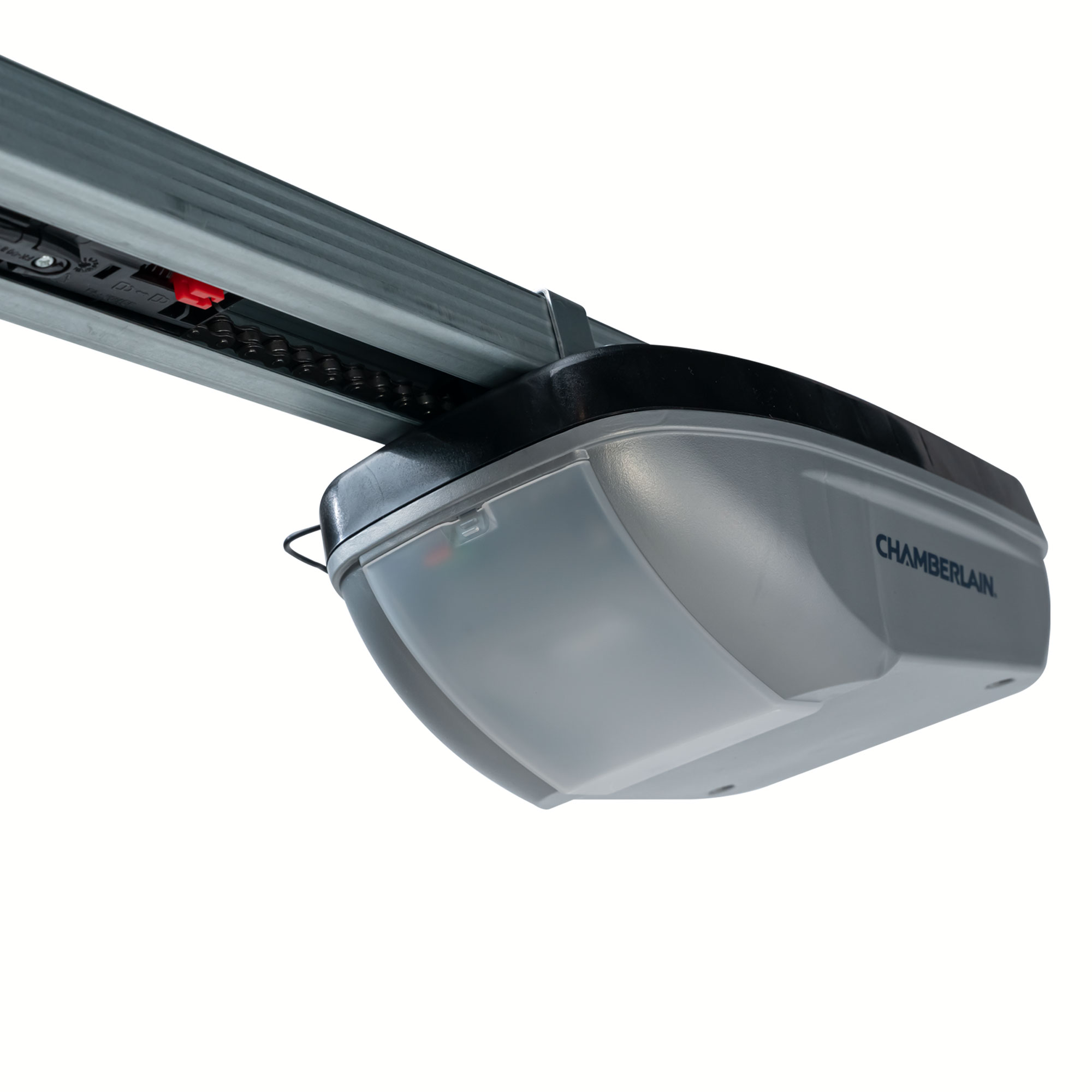 Garagentorantrieb mit Schiene und Gehäuse für automatisches Öffnen von Garagentoren