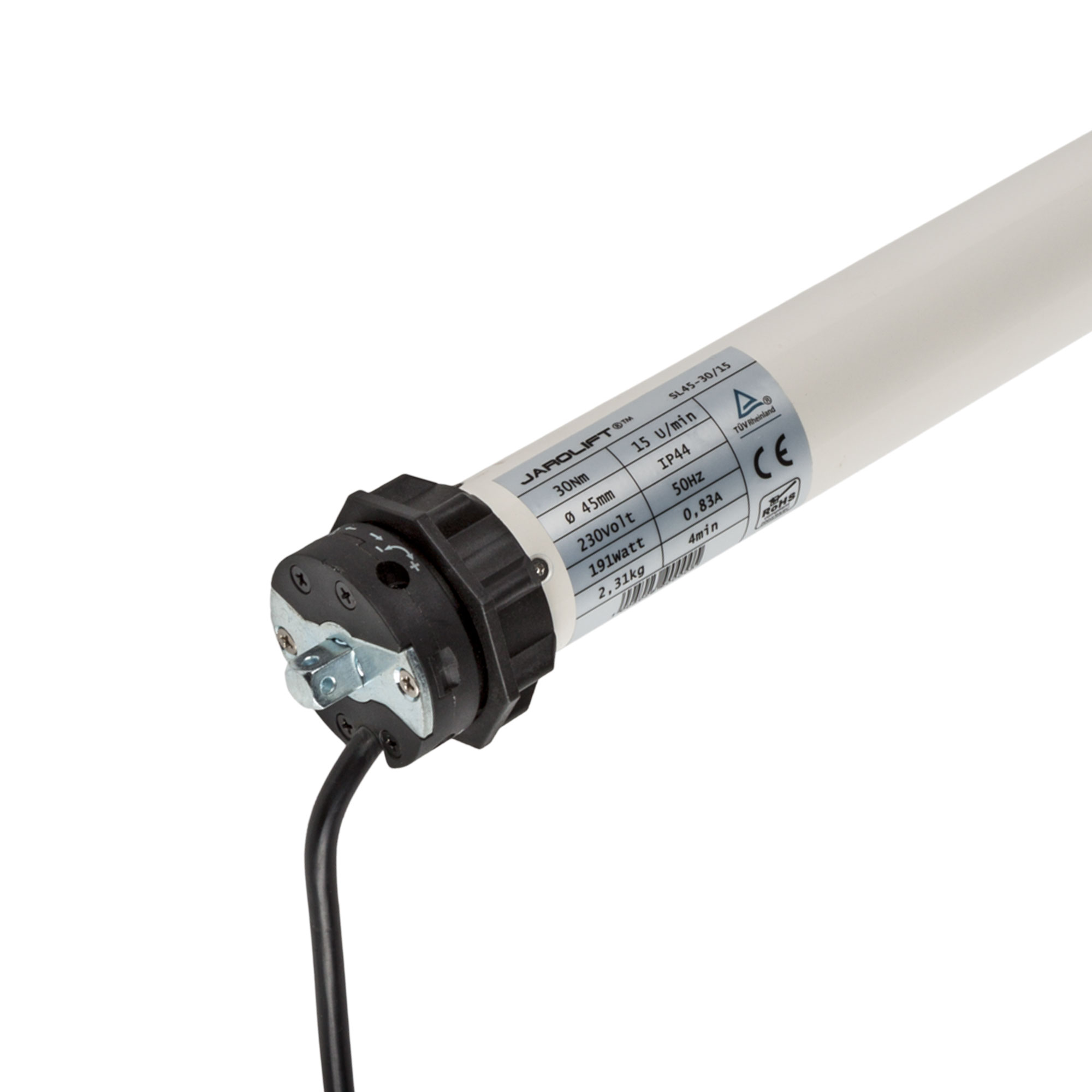 slider_image_0192aef1d6f07a5fb2c5f8c8585f27b0 Rollladenmotor mit Kabel und Etikett für technische Spezifikationen